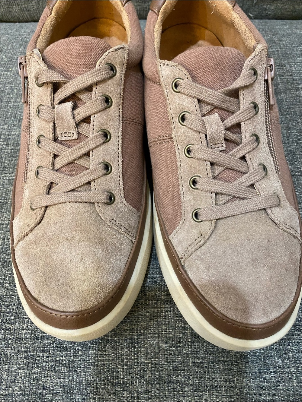 Vionic Mayra Suede & Canvas Lace-Up Sneakers Women’s Size 7.5 - Picture 4 of 11